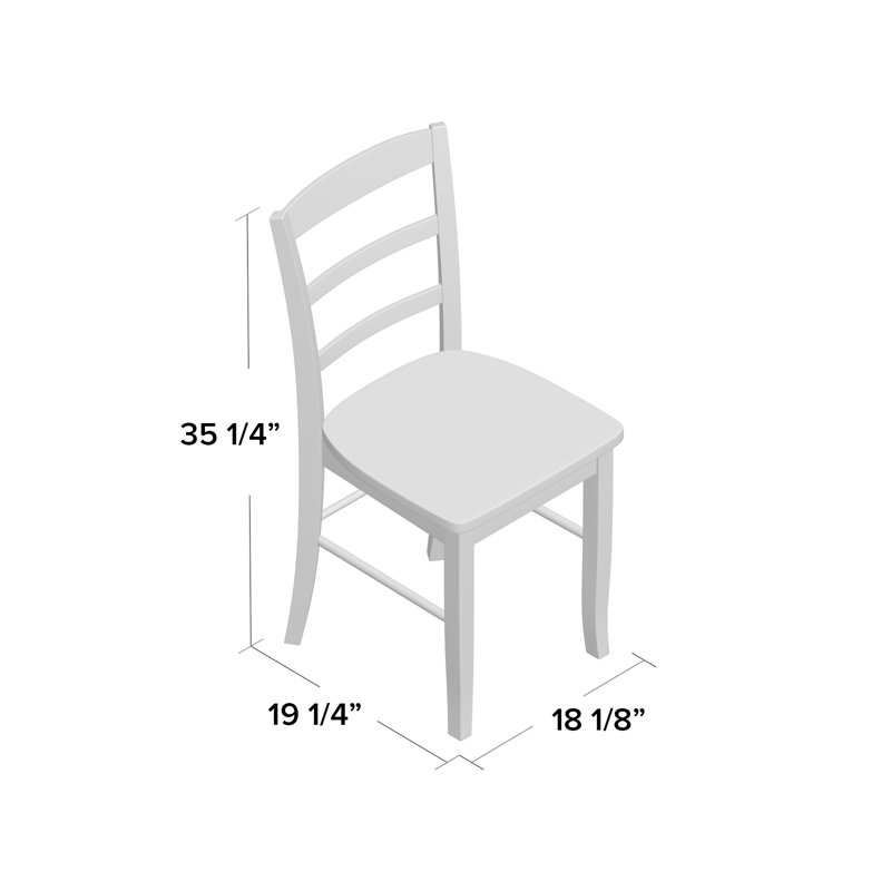 Chaise de salle à manger en bois massif Klynn, Hickory / pierre