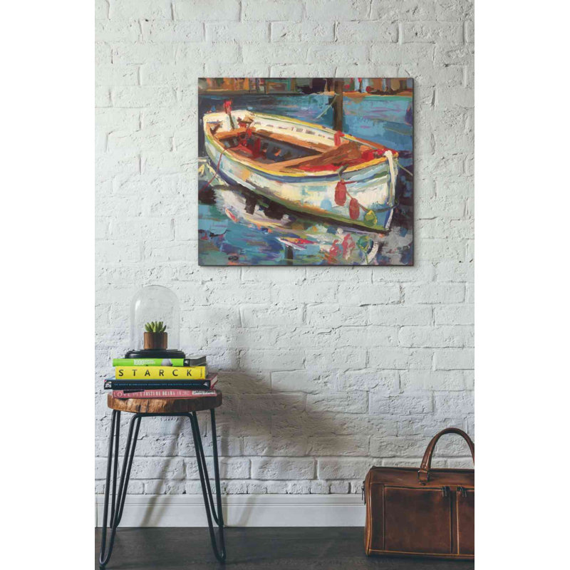 «Solo Boat» par Jeanette Vertentes, art mural sur toile, H 26 po x l 30 po x P 1,5 po
