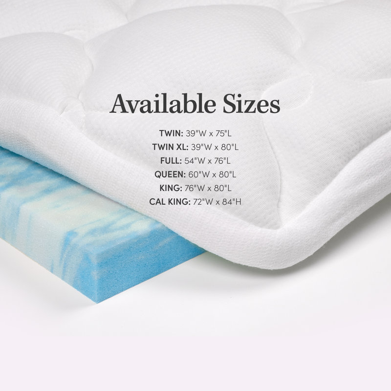 Extra-long Twin 3'' Mattress Topper, Twin