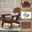 HDPE Folding Outdoor Adirondack Chair With Cup Holder-1632221751