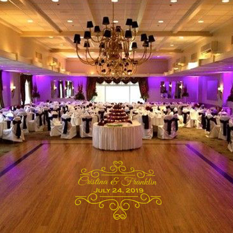 Signe de cadeau de décoration de mariage, H 32 po x l 40 po x P 0,01 po, Or