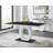 Scottsmoor Modern High Gloss Halo 6 Seater Dining Table Set with Luxury Faux Leather Dining Chairs-1242778950