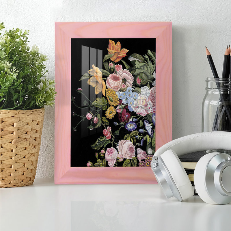 Diptyque baroque de l'UA CH I - impression encadrée avec verre, H 9 po x l 7 po x P 1 po, Rose