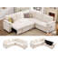 Canapé-lit modulaire Comerford avec lit escamotable, canapé modulaire en L 5 places avec rangement, canapé Cloud avec assise profonde, chenille, beige-503191667