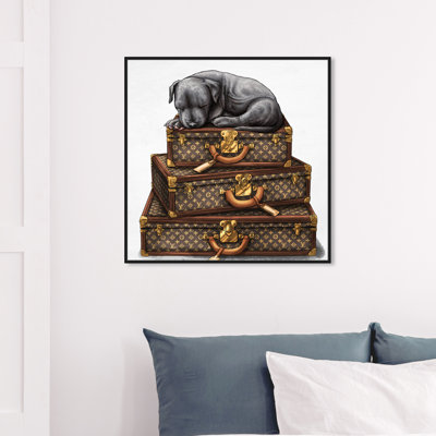 " Sleeping Pitbull Suitcase "