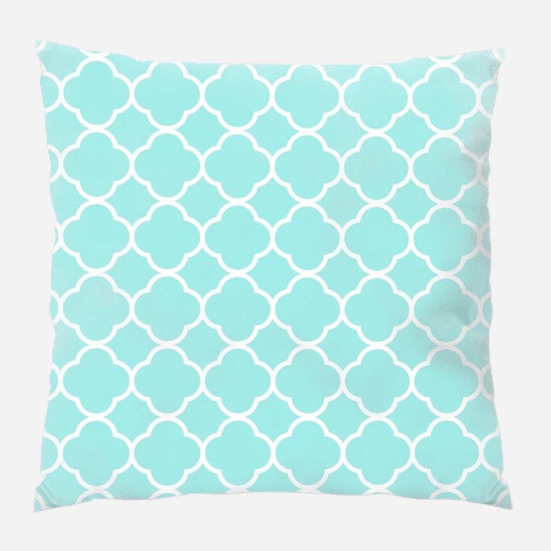 Coussin quadrilobe, Intérieur, Bleu
