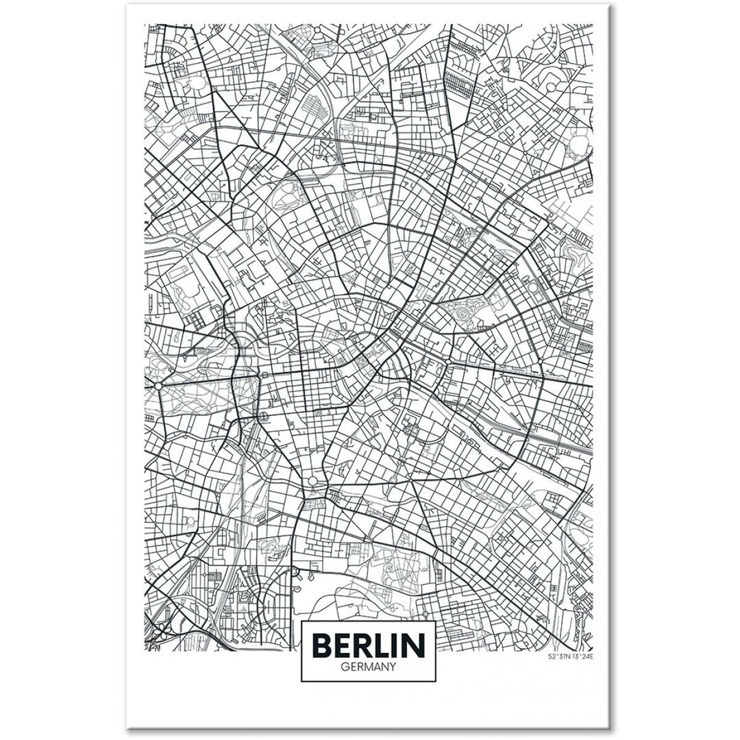 Leinwandbild Map of Berlin