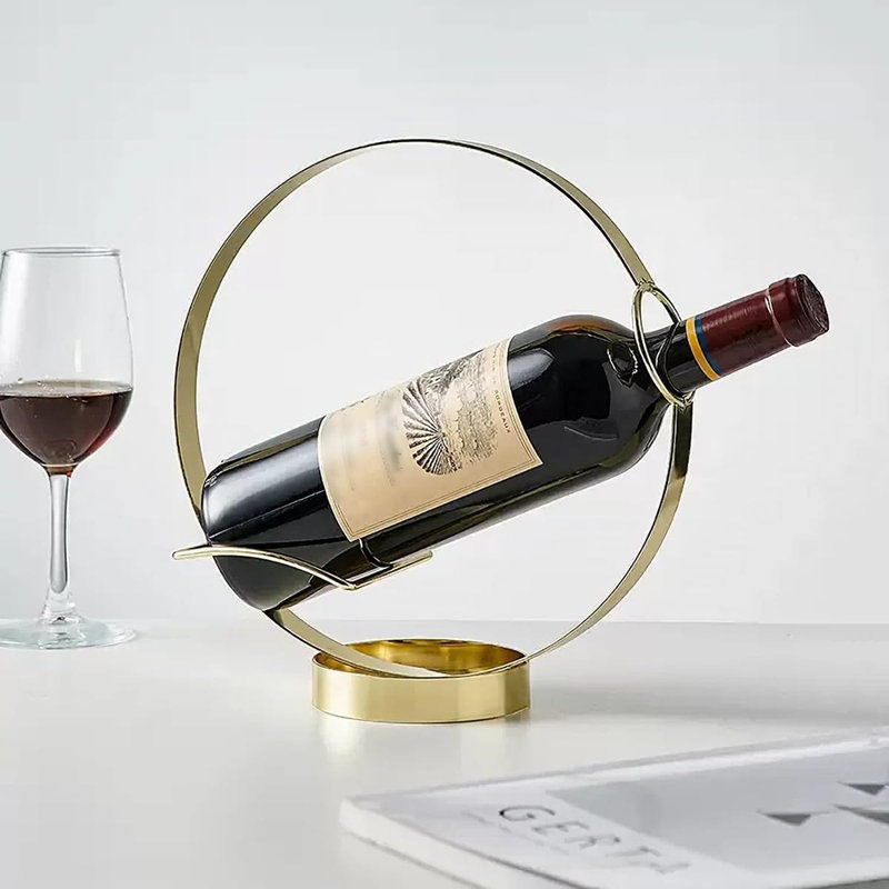 "Porte-bouteilles autoportant à une bouteille - Présentoir de comptoir artistique pour la cuisine, le bar à café ou la décoration intérieure, cadeau parfait pour les amateurs de vin"