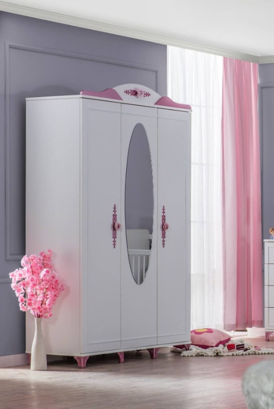 Daquain 52.76'' Wide Kids Armoire with Mirror