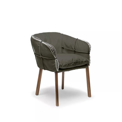 Parchment Upholstered Arm Chair