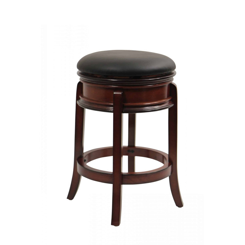 Avelina Swivel Upholstered Counter Stool with Solid Wood Frame, Counter Stool (24" Seat Height)