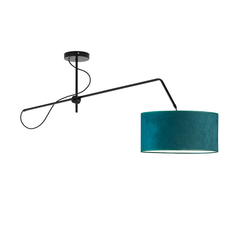 RIO VELUR 1 - Light Drum Pendant,  Turquoise, Black