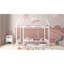 Structure de lit simple en métal avec clôture, pour, adolescents, filles, garçons, blanc-1920892293-1920892299