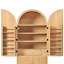 Grand garde-manger arqué de 72 po avec 8 tablettes de porte, armoires de rangement cannelées avec 3 tablettes réglables, tiroir caché, armoire polyvalente pour la cuisine, la salle à manger et la salle de bain, naturel-648312890