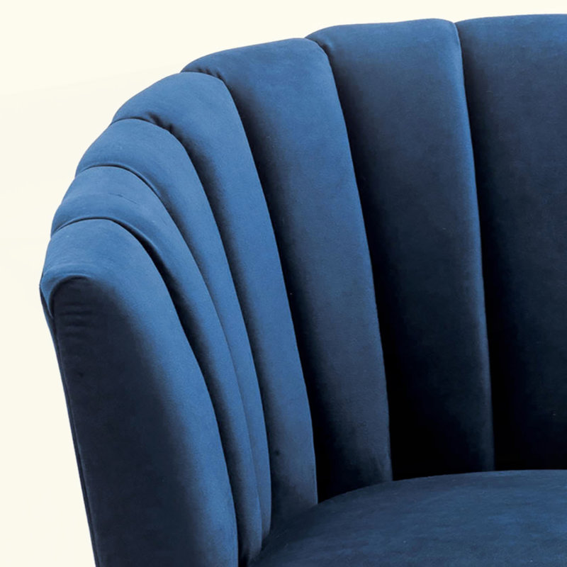Chaise d'appoint Midnight Velvet & Gold Finish
