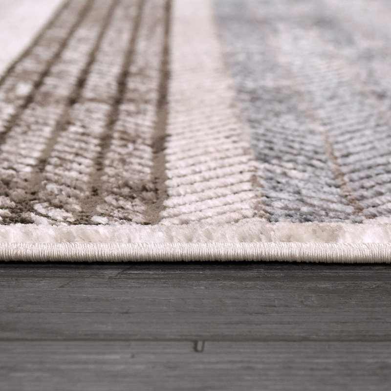Tapis gris / bleu Gotham, Rectangle 7 pi 10 po x 10 pi 2 po