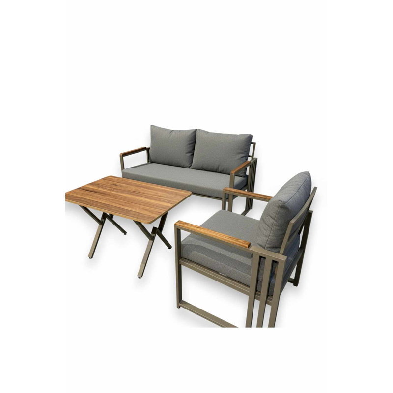 Ensemble de mobilier de jardin, Gris
