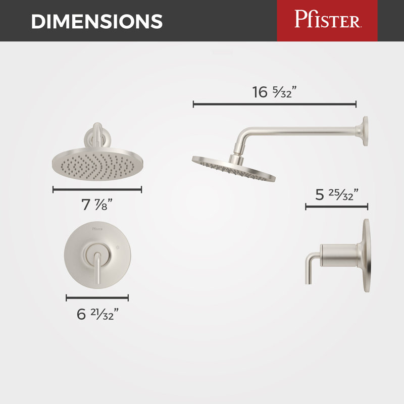 Robinet de baignoire et douche TENET, Nickel brossé