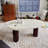 Wabi-sabi simple cream cloud tea table