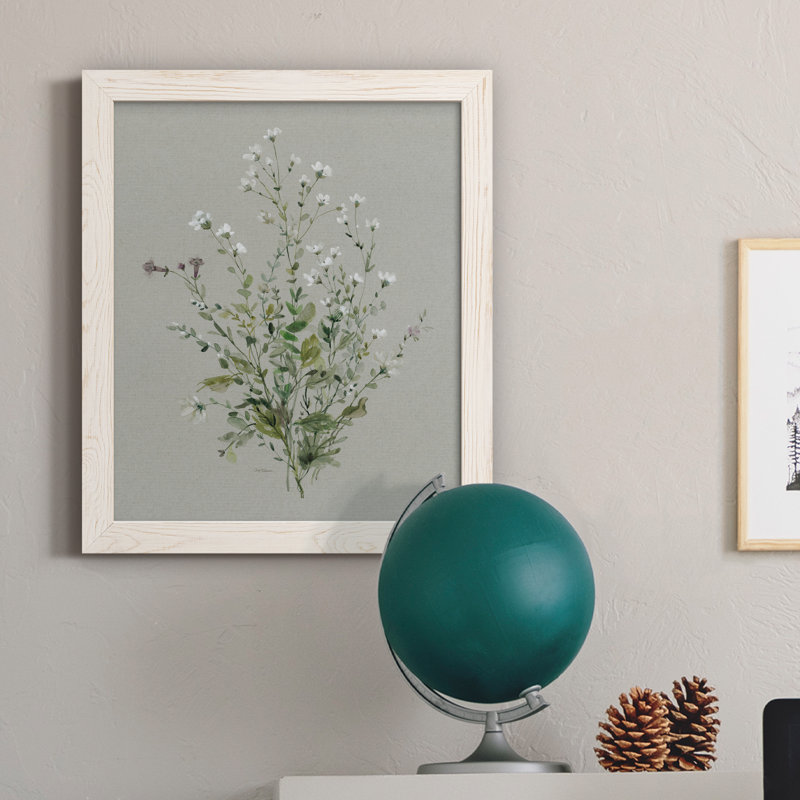 Bouquet de grâce I - reproduction d'art sur toile, Cadre blanc, H 24 po x l 18 po x P 1,5 po