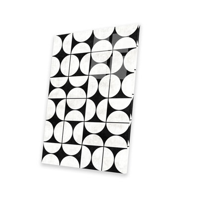 Motif Mid-Century moderne n ° 2 - béton noir et blanc par Zoltan Ratko - impression sans cadre
