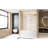 Single Sliding Shower Door With 1/4"(6 Mm) Clear Tempered Glass, Proof Film, Stainless Steel Square Tube Track, Brushed Gold Finish, Large Wheels, Smooth Sliding, - Shatter Protection 56 60"W X 60"H,