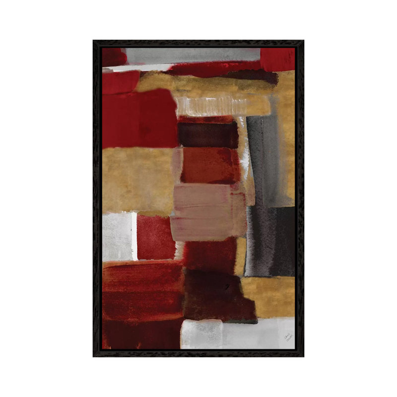 Red And Gold Light II by Lanie Loreth - Painting on Canvas, Black Floater Framed, 66.04cm H x 45.72cm W x 3.81cm D