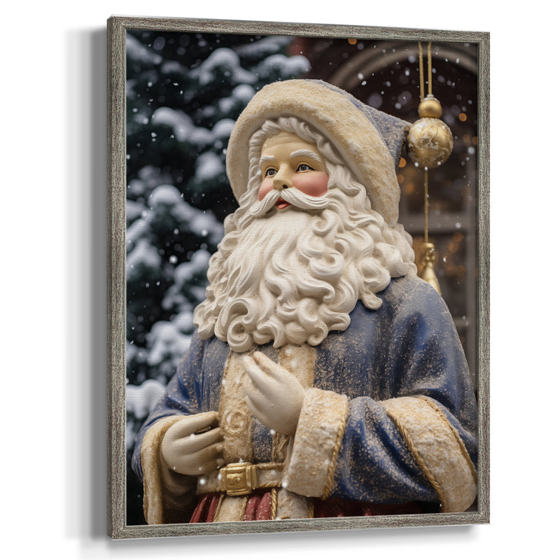 «Christmas Holiday Art DII», reproduction encadrée - bois massif, H 15 po x l 12 po