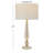 Crystal Clear Buffet Lamp with Gold Accents