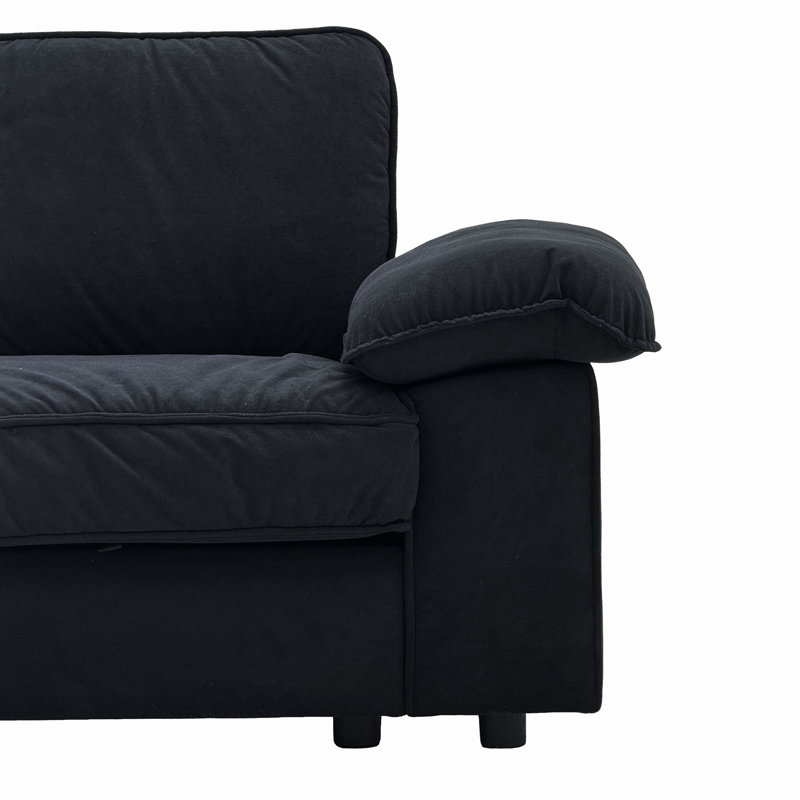 (SOFA 2.5S) Canapé compact en velours 78,74 po avec rangement caché, causeuse 2 places pour les petits appartements et les studios