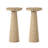 Oxner Modern Round End Table with Genuine Marble Top and Oak-807925556