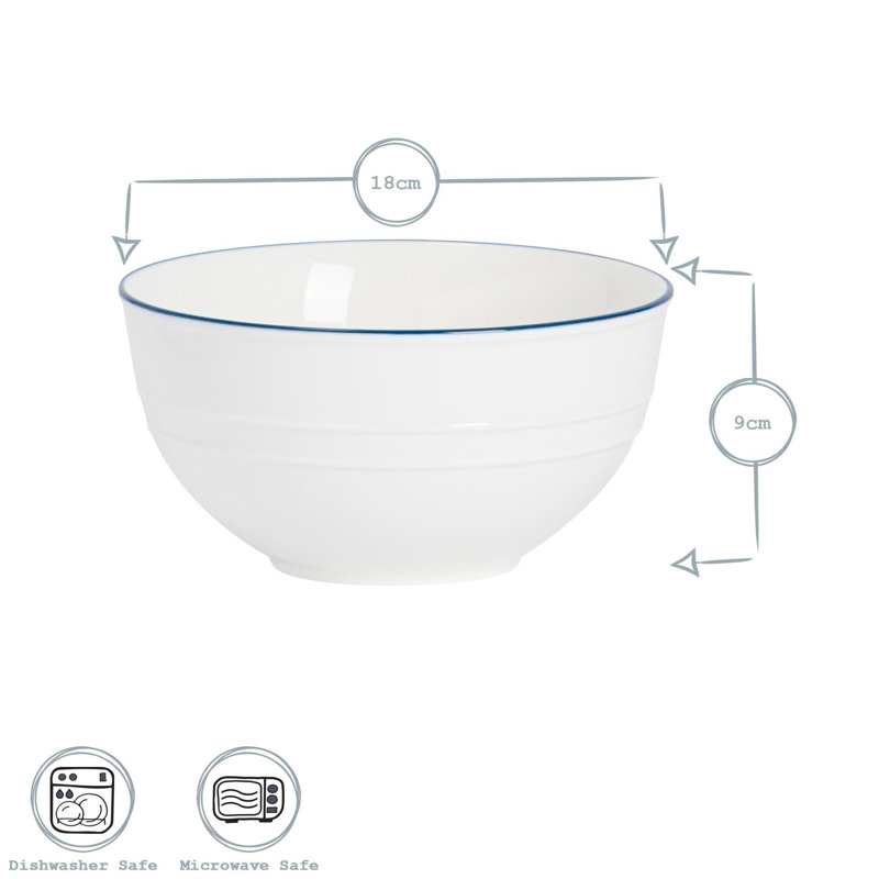 Nicola Spring - White Farmhouse Serving Bowls - 18cm