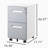 2 Drawer Mobile Locking File Cabinet, Rolling Filing Cabinet For Letter/A4 Size With 5 Wheels,GREY
