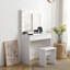 Coiffeuse avec grand miroir lumineux