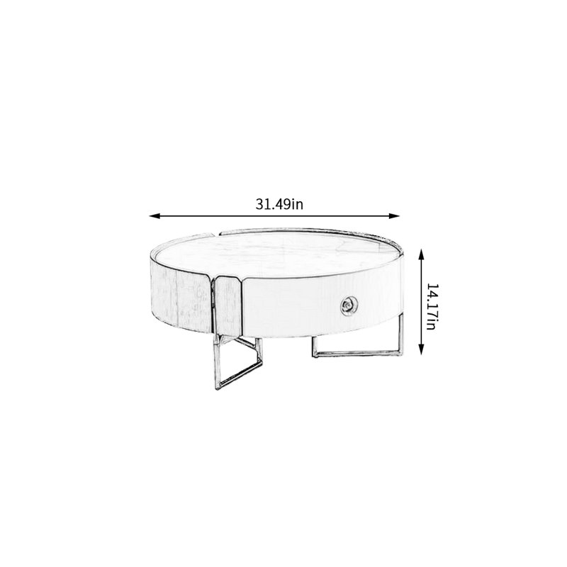 Table basse abstraite avec rangement
