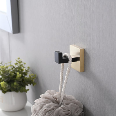 2 Pack Wall-Mounted Stainless Steel Bathroom Towel Hooks, Corrosion-Resistant And Easy To Install For Modern Spaces