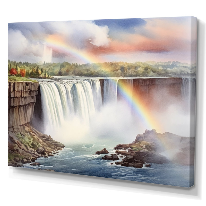 «Nigara Falls Dreams Waterfall II», art mural sur toile canadien, Toile tendue, H 12 po x l 20 po x P 1 po