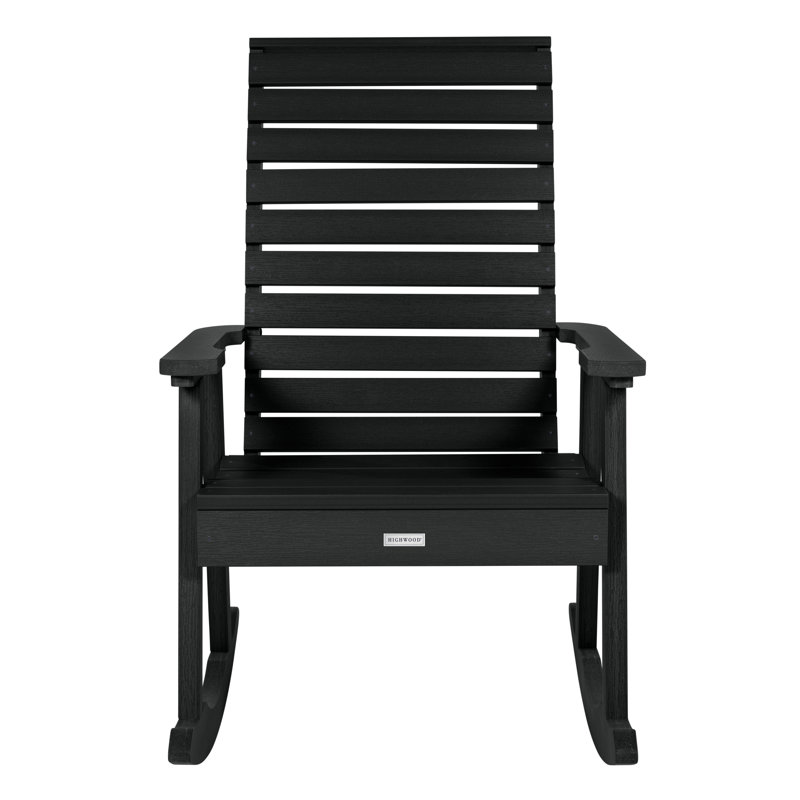 Chaise berçante en plastique Midwest, Noir