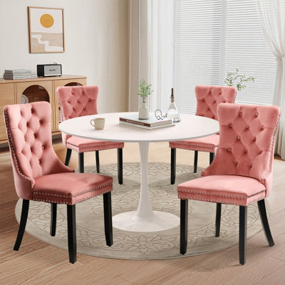 Ensemble de table de salle à manger rond avec 4 chaises