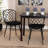 Kinnard Fabric Slat Back Rattan and Teak Wood Side Dining Chair-788960516-788960517