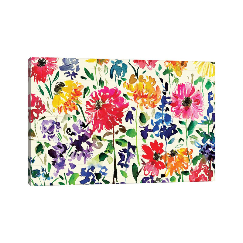 Floral Par by Joy Ting - Wrapped Canvas Gallery-Wrapped Canvas Giclée, 101.6 cm H x 66.04 cm W