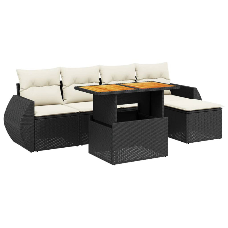 Vidaxl Garden Sofa Set Black