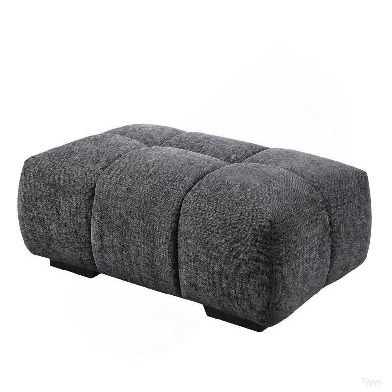 Repose-pieds en chenille gris choisi