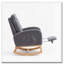 Chaise berçante avec repose-pieds à haut dossier-985182339