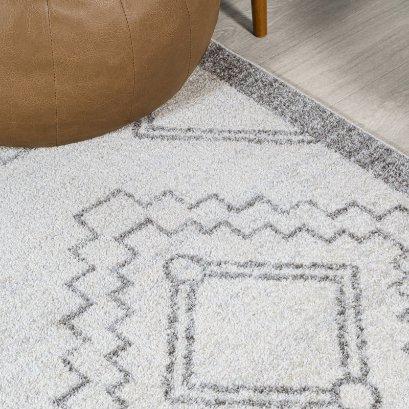Amir Moroccan Beni Souk Cream/Gray Rug, Rectangle 10' x 13'