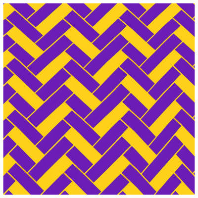 Purple Herringbone Double Sided Throw Pillows