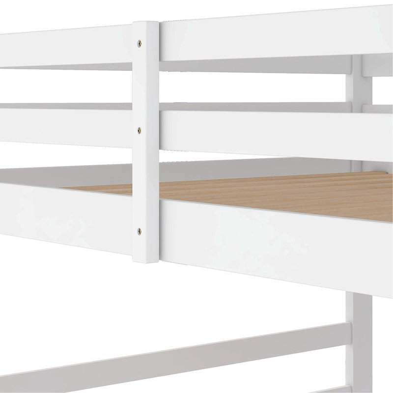 Lit double superposé au-dessus de couleur blanche - fabriqué avec des matériaux de fabrication faits pour une utilisation à long terme et