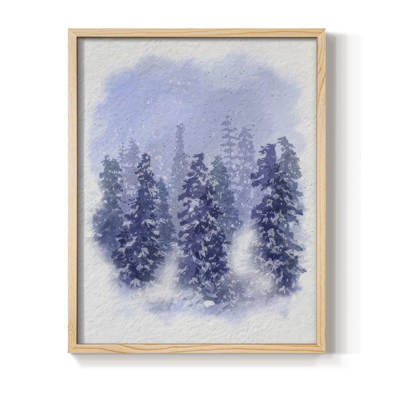 «Driven Snow I», reproduction encadrée - bois massif, Naturel, H 11 po x l 9 po