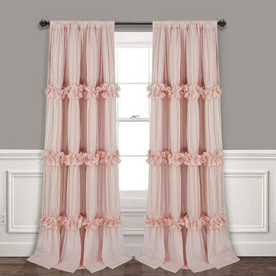 Decor Thermal Insulated Window Curtains, 54"W x 84"L x 2 Panels，Peach Pink