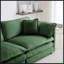 Canapé 3 places Mid-Century moderne avec 2 accoudoirs et 3 coussins décoratifs